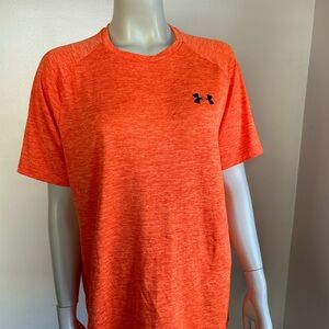 Under Armour Men's Orange T-Shirt teh tech tee L